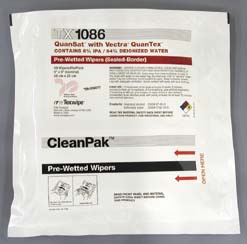 Wiper,Vectra® QuanSat™,Polyester ,6% Isopropyl Alcohol/94% Deionized WaterTexwipe